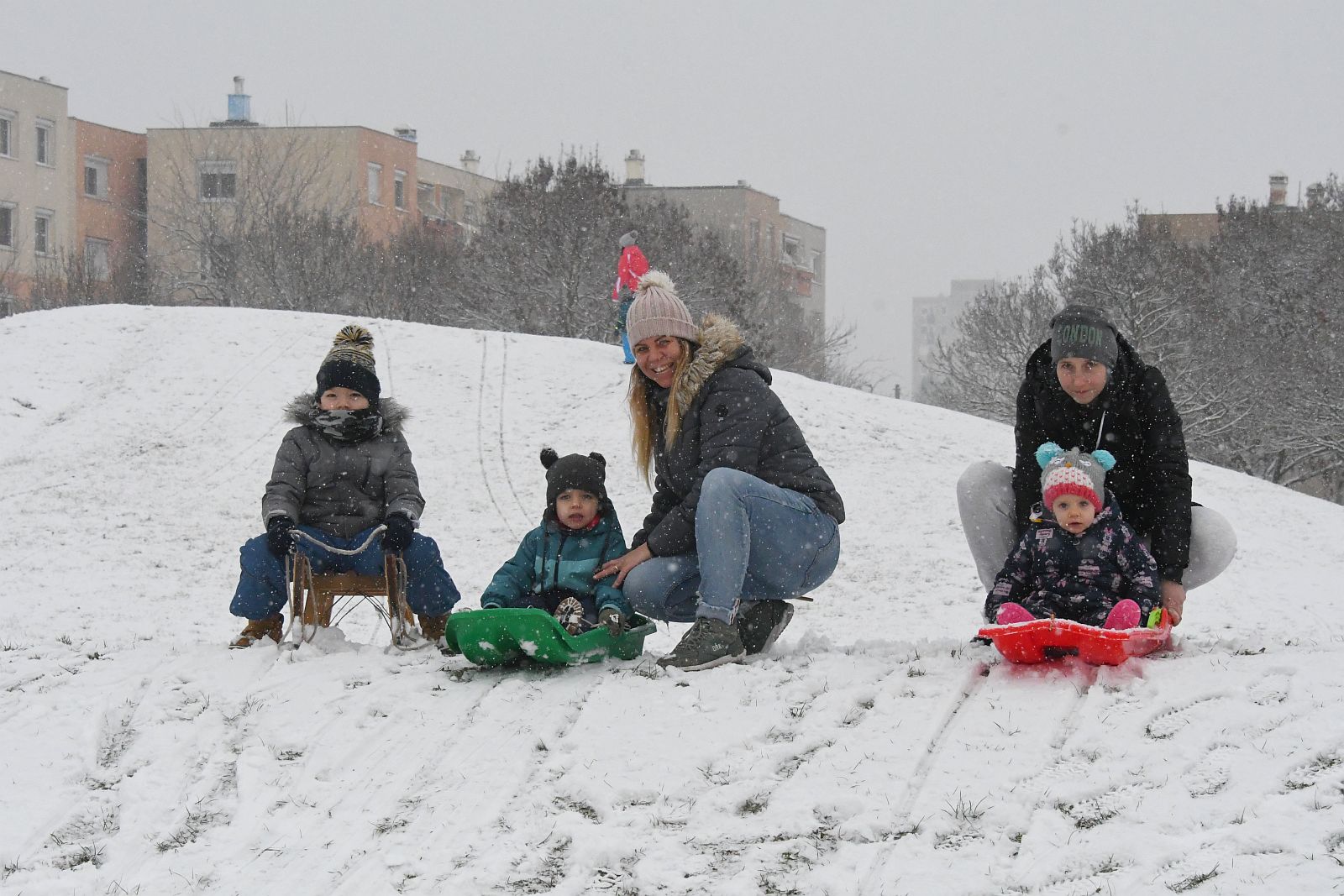 Megérkezett az idei első hó - Fehérbe öltöztek Székesfehérvár parkjai